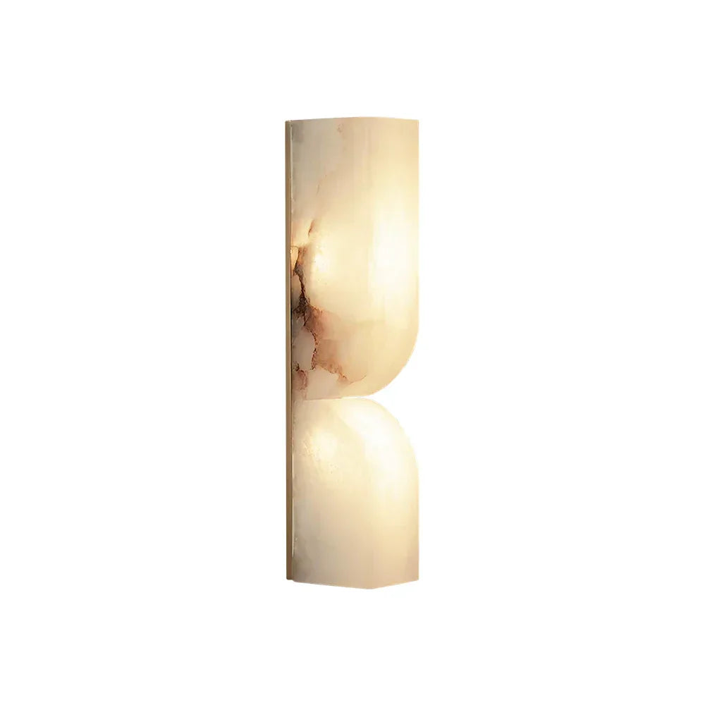 AlabasterGlow | Elegant Natural Stone Wall Sconce Light Fixture 1