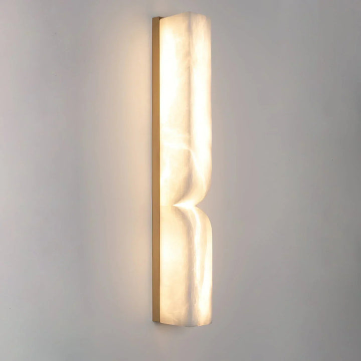 AlabasterGlow | Elegant Natural Stone Wall Sconce Light Fixture 13
