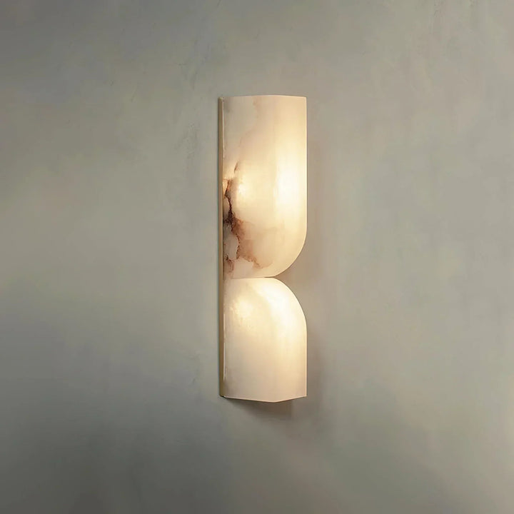 AlabasterGlow | Elegant Natural Stone Wall Sconce Light Fixture 9
