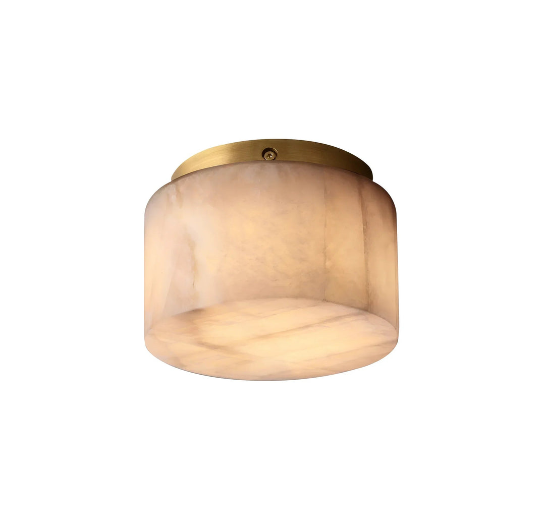 CalciteGlow | Elegant Natural Alabaster Flush Mount Ceiling Light 1