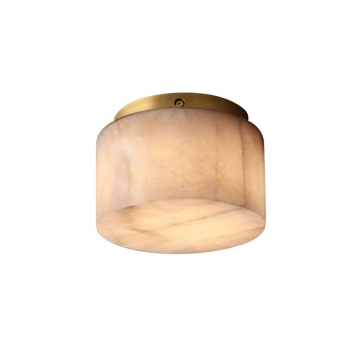 CalciteGlow | Elegant Natural Alabaster Flush Mount Ceiling Light 1