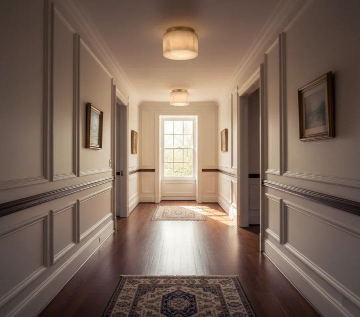 CalciteGlow | Elegant Natural Alabaster Flush Mount Ceiling Light 3