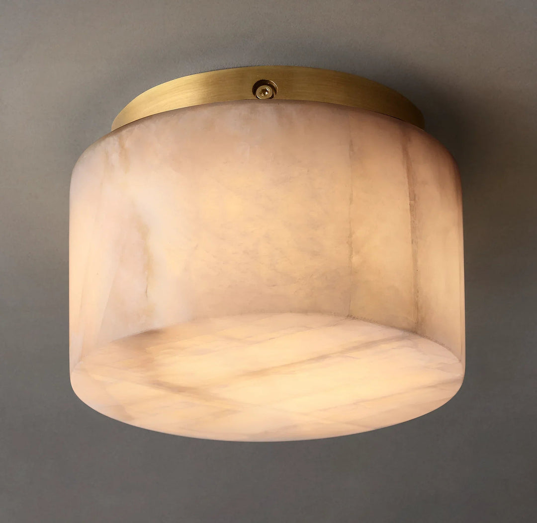 CalciteGlow | Elegant Natural Alabaster Flush Mount Ceiling Light 5