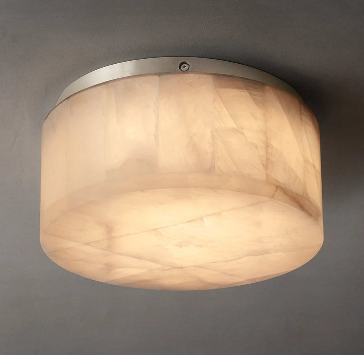 CalciteGlow | Elegant Natural Alabaster Flush Mount Ceiling Light 6