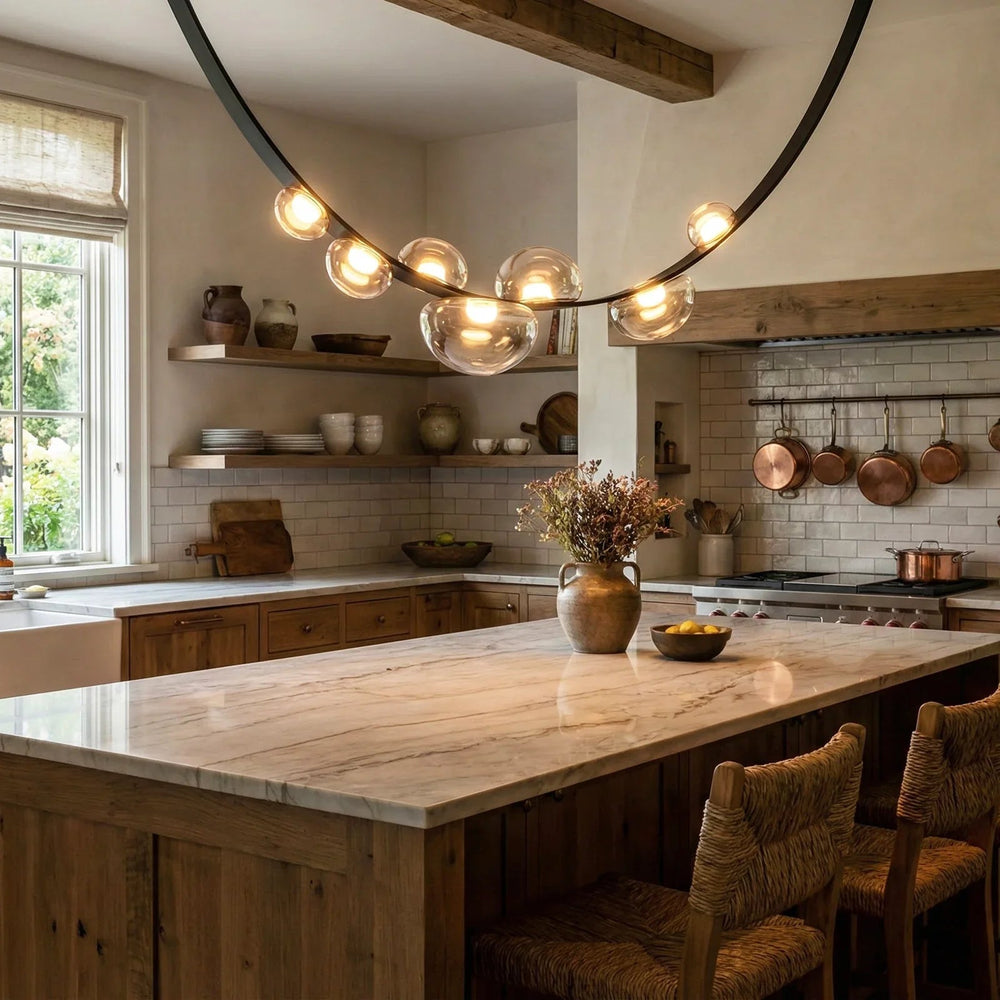 Dewara | Elegant Artistic Glass Kitchen Pendant Lighting Fixture 0