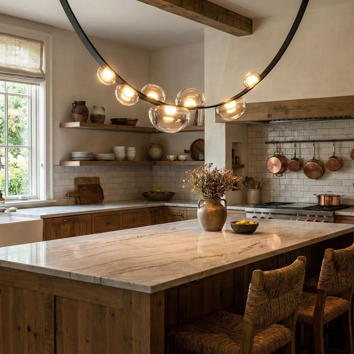 Dewara | Elegant Artistic Glass Kitchen Pendant Lighting Fixture 0