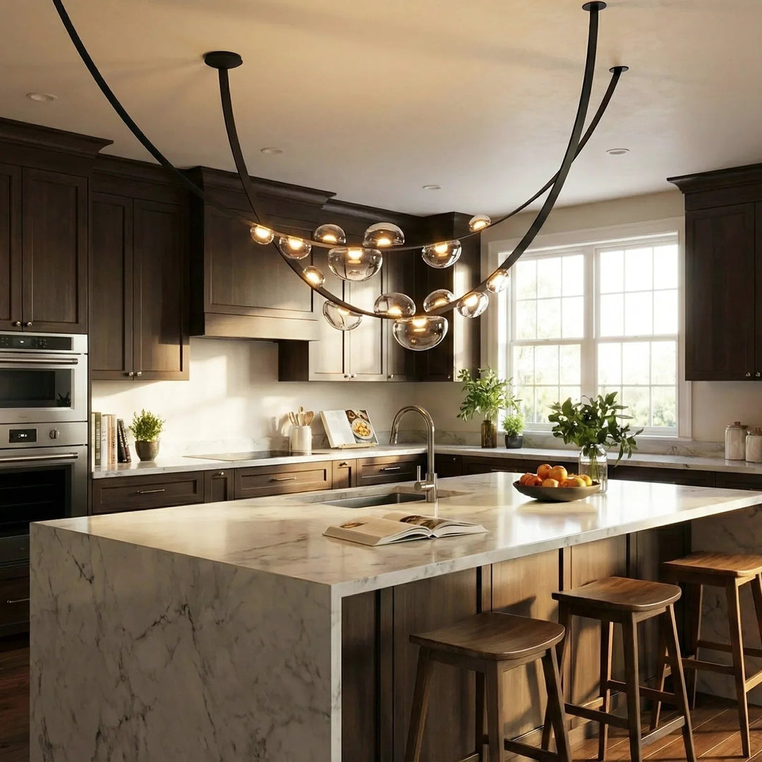 Dewara | Elegant Artistic Glass Kitchen Pendant Lighting Fixture 4