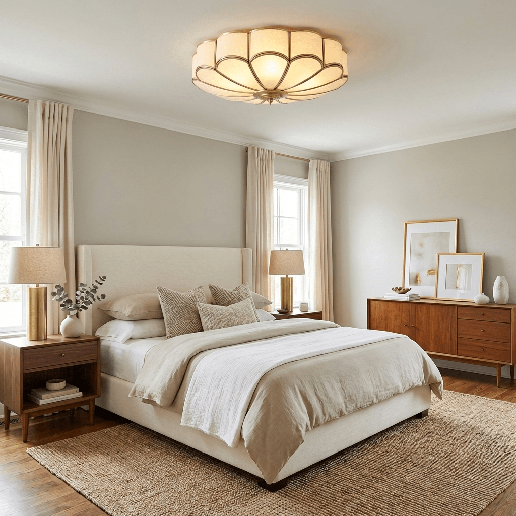 FloraGlow | Elegant Frosted Glass Modern Ceiling Light Fixture 3