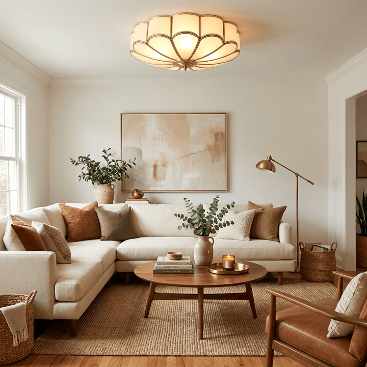 FloraGlow | Elegant Frosted Glass Modern Ceiling Light Fixture 4