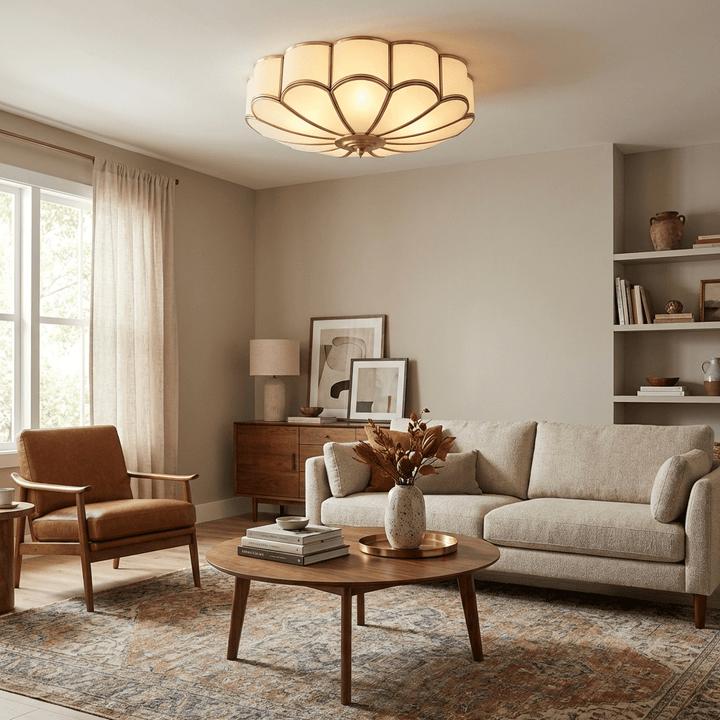 FloraGlow | Elegant Frosted Glass Modern Ceiling Light Fixture 5