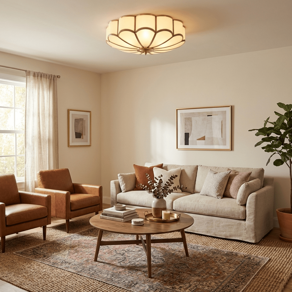 FloraGlow | Elegant Frosted Glass Modern Ceiling Light Fixture 6