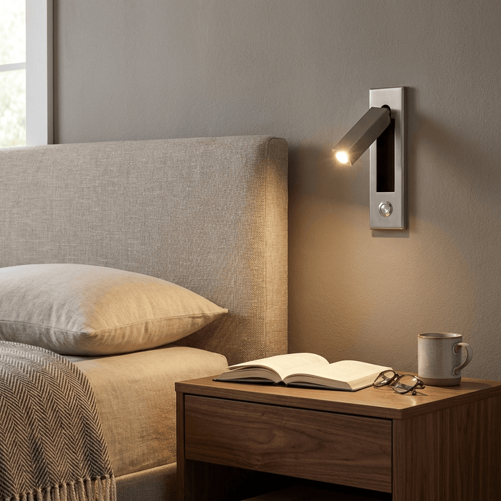 Lunara | Modern Elegant Metal Glass Bedside Wall Sconce Light 3