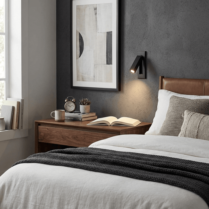 Lunara | Modern Elegant Metal Glass Bedside Wall Sconce Light 7