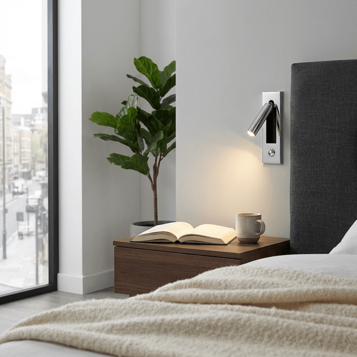 Lunara | Modern Elegant Metal Glass Bedside Wall Sconce Light 8