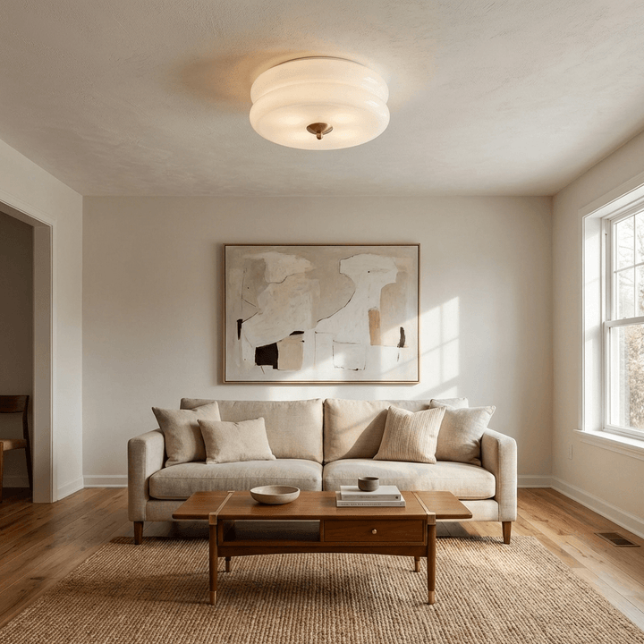 LuxeAura | Elegant Vintage Art Deco Flush Mount Ceiling Light Fixture 7