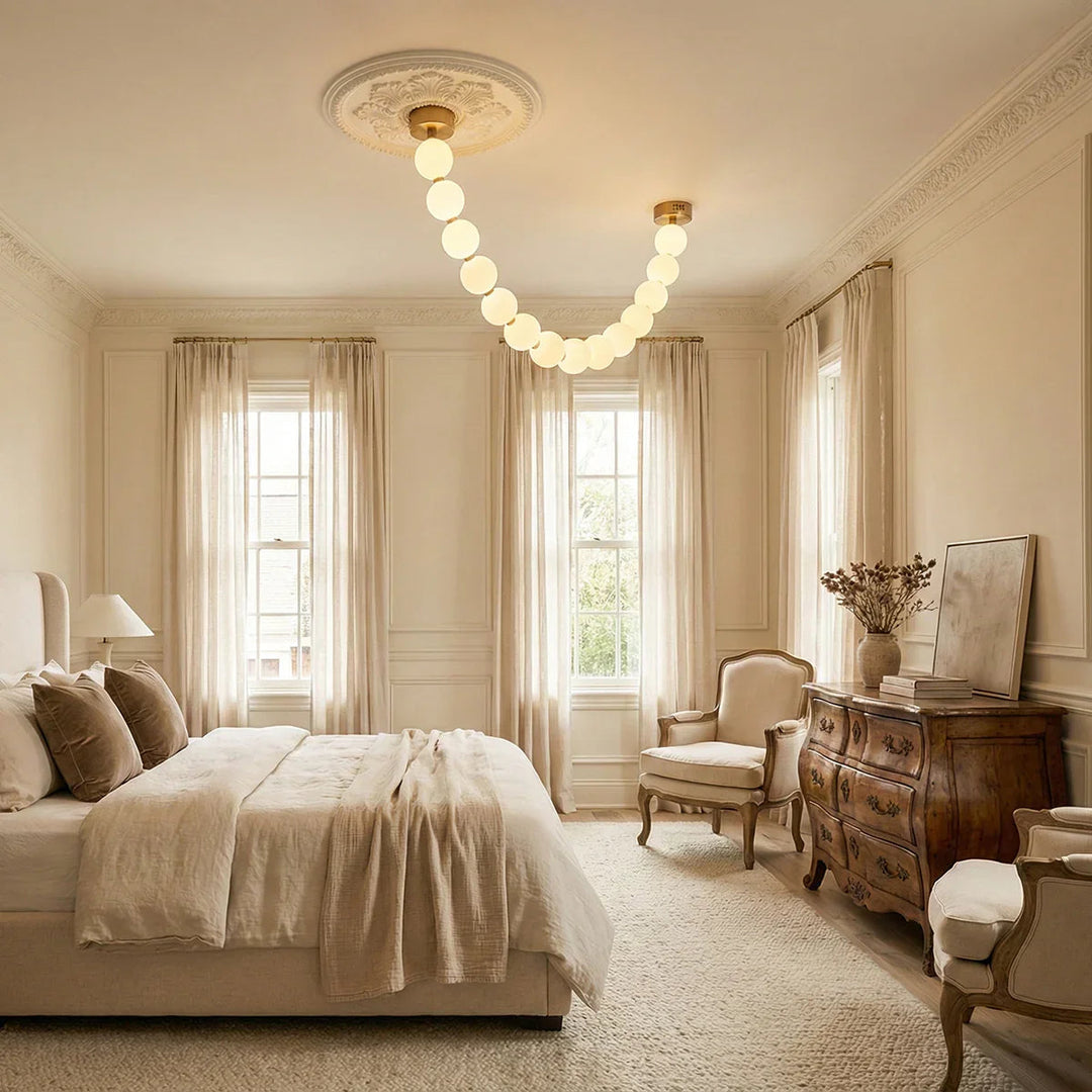 PearlGlow | Elegant Gold Modern Chandelier Light Fixture for Dining Room 0