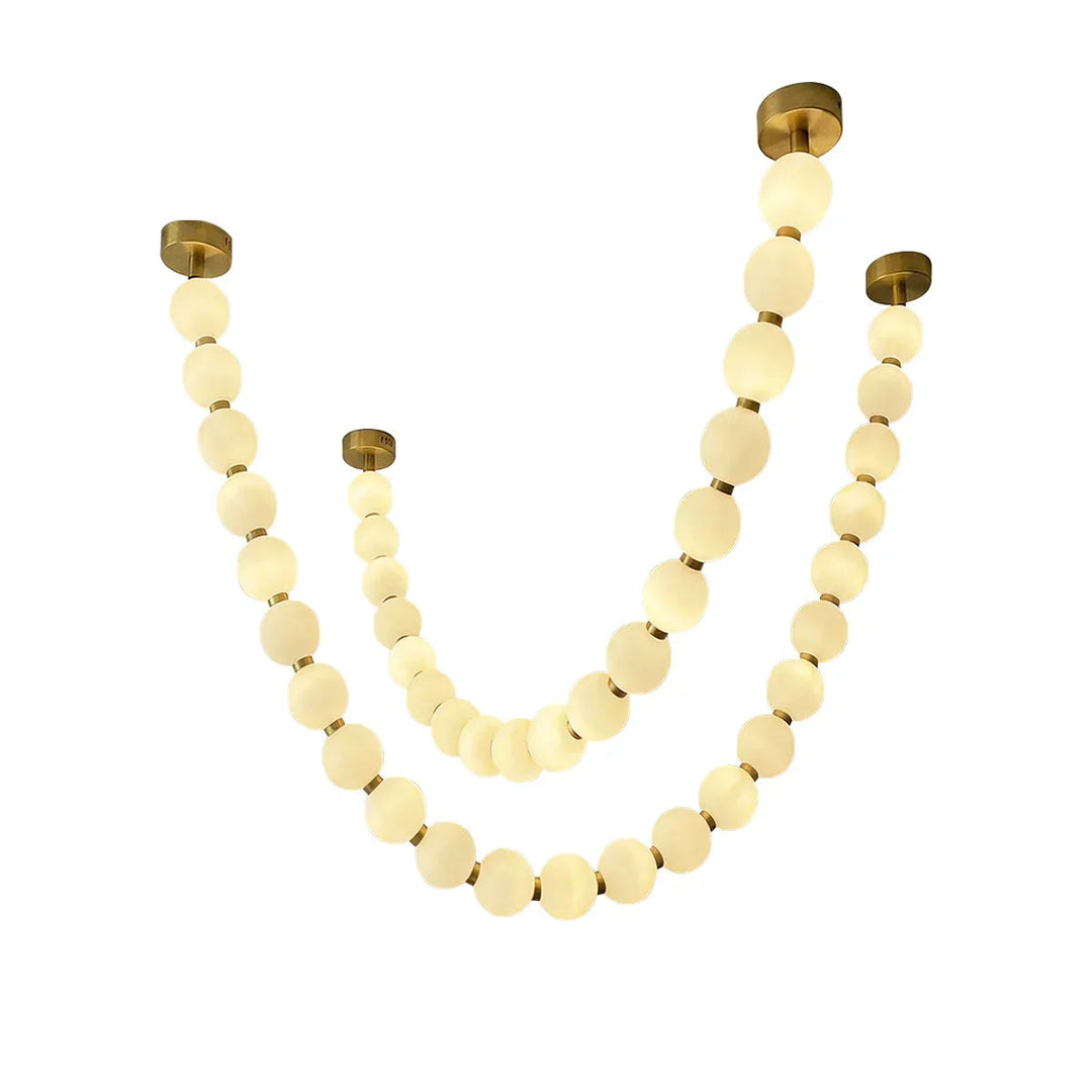 PearlGlow | Elegant Gold Modern Chandelier Light Fixture for Dining Room 1