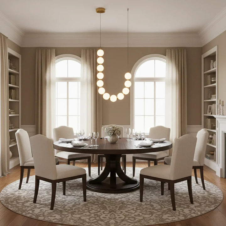 PearlSphere | Elegant Modern Gold Chandelier Light with LED Illumination 0