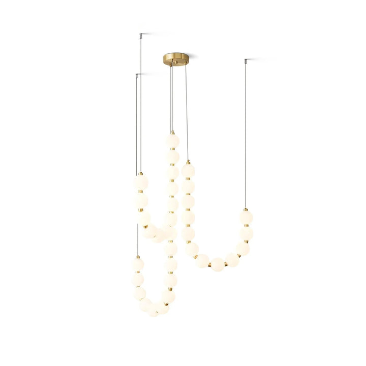 PearlSphere | Elegant Modern Gold Chandelier Light with LED Illumination 1