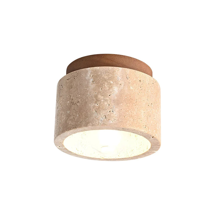 TravertineGlow | Elegant Rustic Flush Mount Ceiling Light Fixture 1