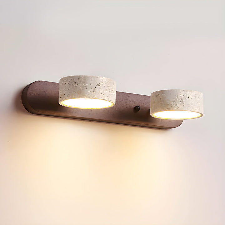 TravertineGlow | Stylish Modern Dual Wall Sconces Light Fixture 0