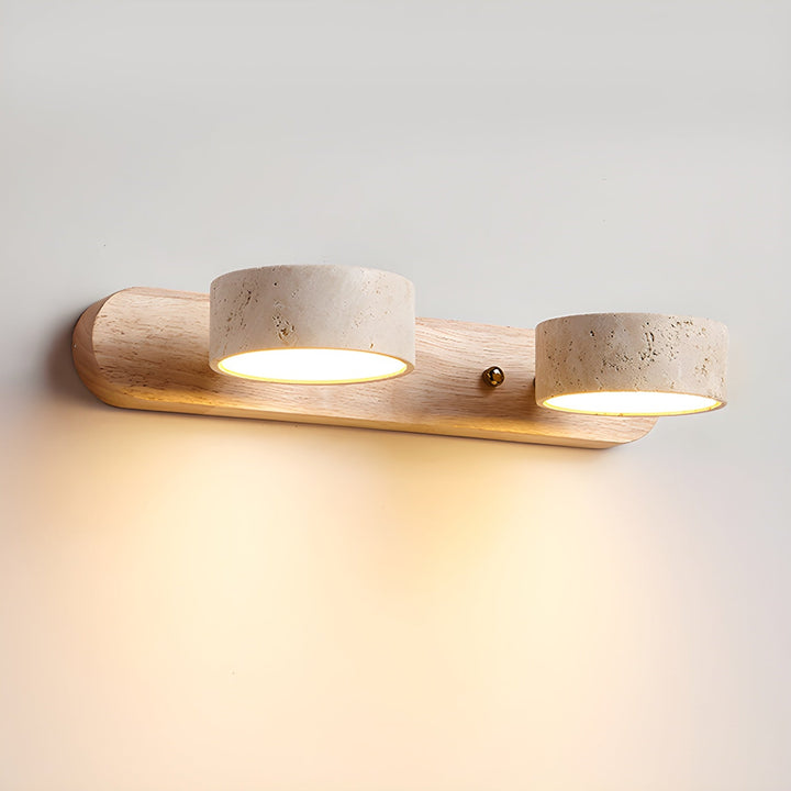 TravertineGlow | Stylish Modern Dual Wall Sconces Light Fixture 13