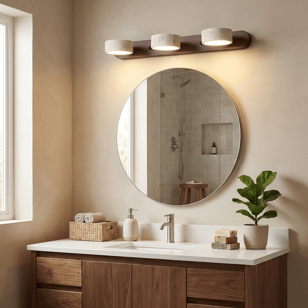 TravertineGlow | Stylish Modern Dual Wall Sconces Light Fixture 2