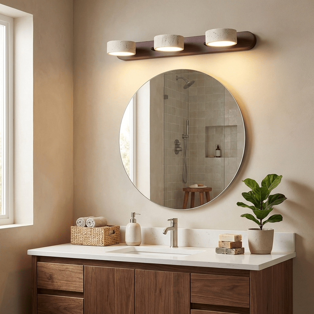 TravertineGlow | Stylish Modern Dual Wall Sconces Light Fixture 2