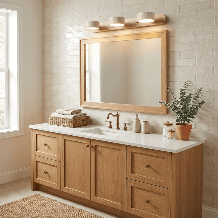 TravertineGlow | Stylish Modern Dual Wall Sconces Light Fixture 5