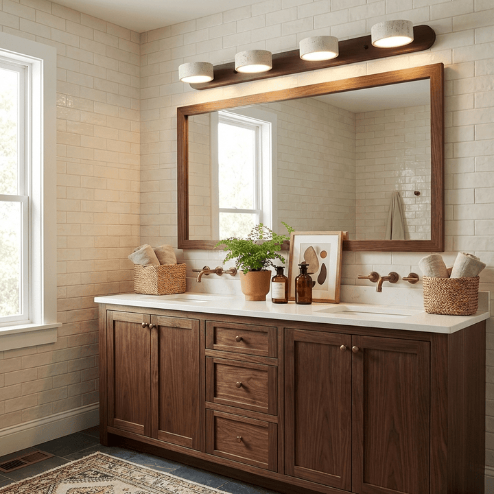 TravertineGlow | Stylish Modern Dual Wall Sconces Light Fixture 6