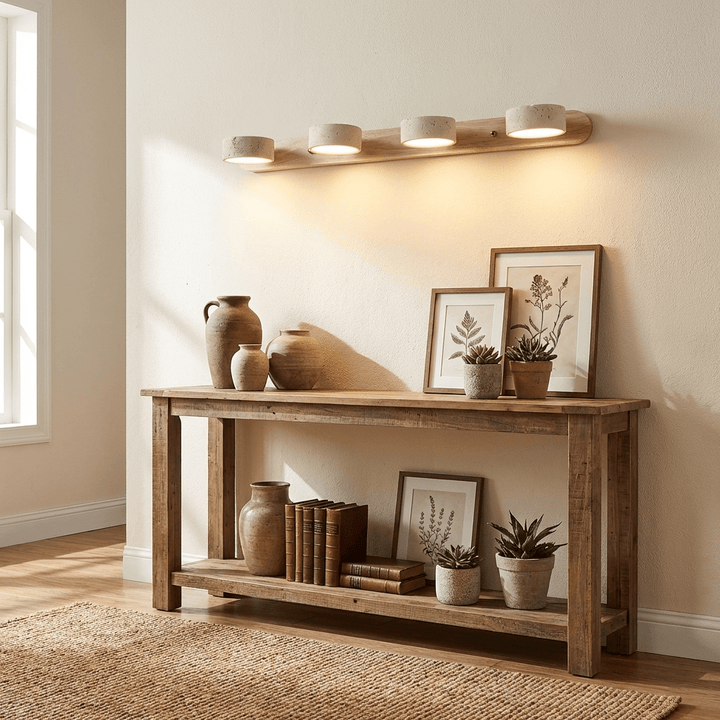 TravertineGlow | Stylish Modern Dual Wall Sconces Light Fixture 7