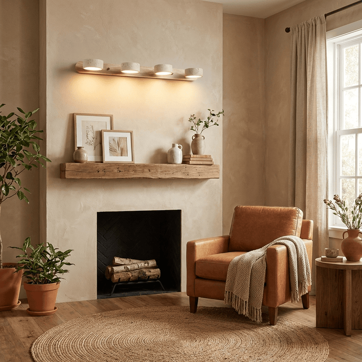 TravertineGlow | Stylish Modern Dual Wall Sconces Light Fixture 8