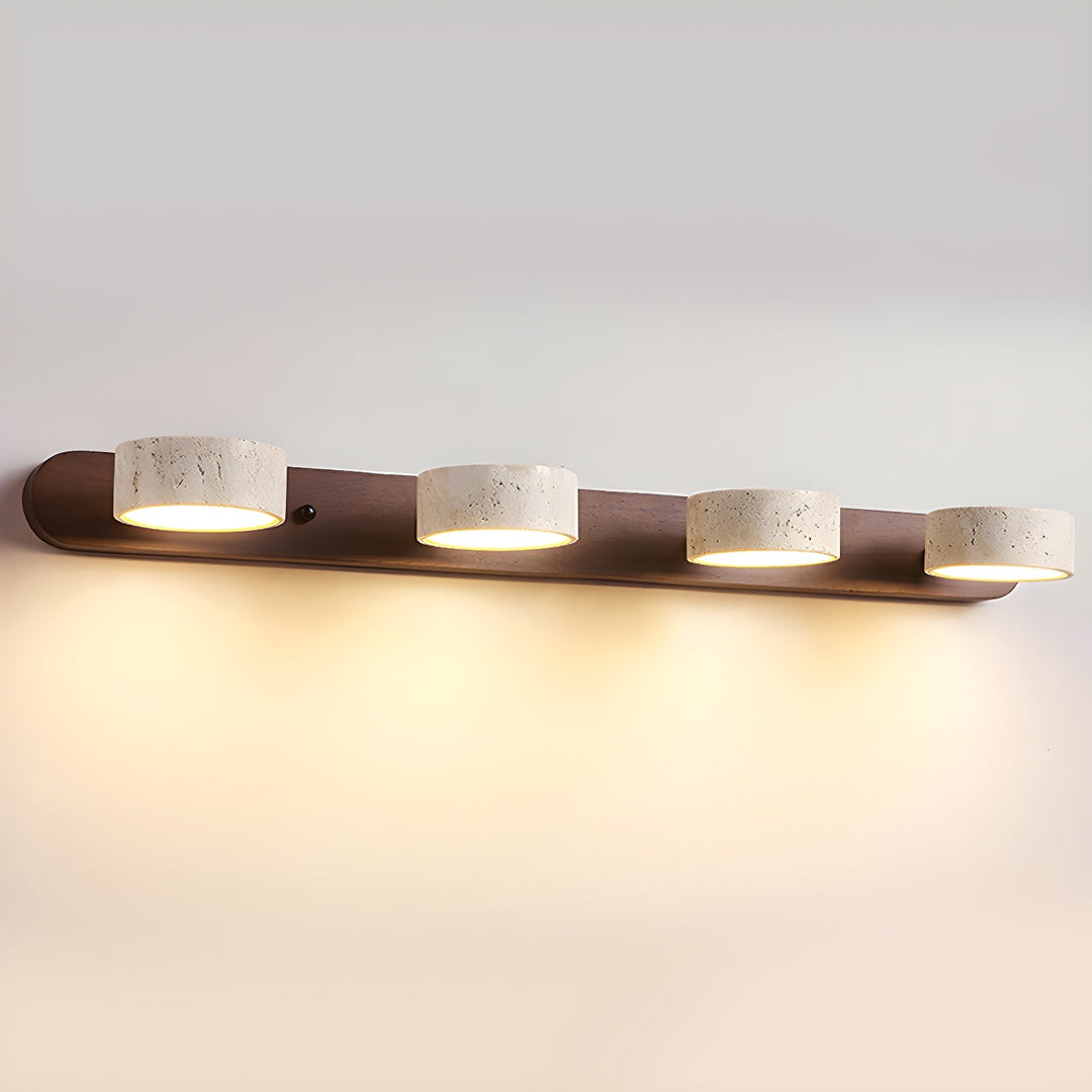 TravertineGlow | Stylish Modern Dual Wall Sconces Light Fixture 9
